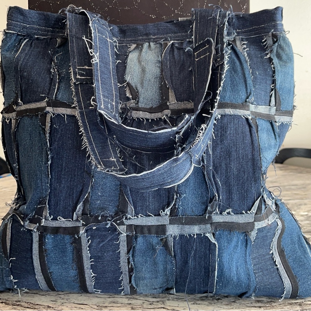 Patchwork Denim Tote Bag